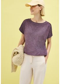 Cecil Damen T-Shirt, rot, casual, Gr. S, Jersey, Obermaterial: 100% Baumwolle, Shirts, mit Knopfdetails an der Schulter
