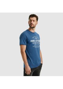 PME-Legend PME LEGEND Herren T-Shirt "Short sleeve r-neck single jersey", blau, casual, Gr. XL, bedruckt, Jersey, Obermaterial: 100% Baumwolle, Shirts, mit