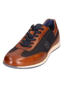 Bugatti Herren Sneaker, Gr. 40, blau, Leder, Textil, casual, Schuhe, Schnürschuh, Freizeitschuh in Used Optik im Casual-Chic Design