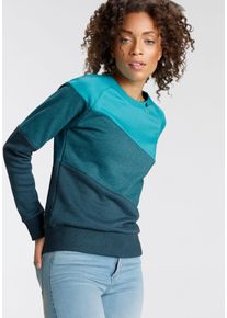 Ragwear Damen Sweater "JOHANKA BLOCK", blau, casual, Gr. XXXL, colorblocking, mehrfarbig, kontrastfarbene Details, Sweatware, Obermaterial: 65%