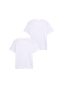 Tom Tailor Herren T-Shirt, weiß, modisch, Gr. XXXL, unifarben, Single Jersey, Obermaterial: 100% Baumwolle, Shirts