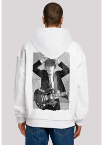 F4NT4STIC Herren Kapuzenpullover "ACDC Hoodie Angus Young", weiß, casual, Gr. M, Obermaterial: 100% Baumwolle, Pullover, Print