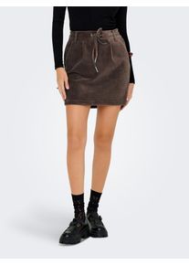 Only Damen Cordrock "ONLPOPTRASH CORDEROY SKIRT PNT"shopping bag, modisch, Gr. M, unifarben, Cord, Obermaterial: 62% Baumwolle, 34% Polyester, 4%