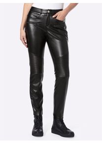 Heine Damen Webhose, schwarz, Gr. 42, unifarben, 100% Polyester, Hosen