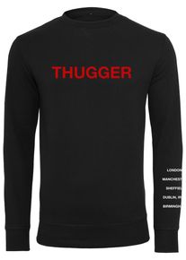Merchcode Herren Rundhalspullover "Merchcode Herren Thugger Childrose Crewneck", schwarz, casual, Gr. XXL, unifarben, 60% Baumwolle, 40% Polyester,