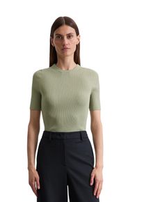 Marc O'Polo MARC O'POLO Damen Rundhalspullover "aus Viskose-Mix"smooth sage, casual, Gr. M, unifarben, Obermaterial: 80% Viskose, 20% Polyester, Pullover
