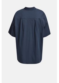Smith & Soul SMITH & SOUL Damen Kurzarmbluse, blau, casual, Gr. L, unifarben, Material: 70% Baumwolle, 27% Polyamid, 3% Elasthan, Blusen, mit Rückenpasse