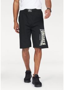 Lonsdale Herren Sweatshorts "LOGO JAM", schwarz, sportlich, Gr. M, unifarben, Obermaterial: 100% Baumwolle, Hosen, mit Gummizugbund und Seitentaschen