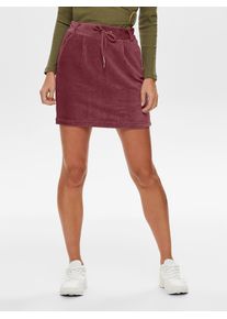 Only Damen Cordrock "ONLPOPTRASH CORDEROY SKIRT PNT", lila, modisch, Gr. XL, unifarben, Cord, Obermaterial: 62% Baumwolle, 34% Polyester, 4%