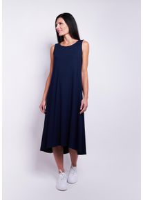 Seidel Moden Damen Midikleid, blau, casual, Gr. 36, unifarben, Web, Obermaterial: 95% Viskose, 5% Elasthan, Kleider, ärmellos, aus Viskose - MADE IN