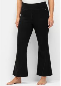 sheego Gro&szlig;e Gr&ouml;&szlig;en Funktionshose in Bootcut-Form, schwarz, Gr&ouml;&szlig;e 48 - Damen