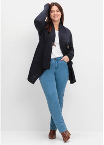 sheego by Joe Browns sheego Gro&szlig;e Gr&ouml;&szlig;en Longstrickjacke mit Metallschlie&szlig;e, tiefblau, Gr&ouml;&szlig;e 48/50 - Damen