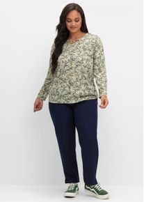sheego Große Größen Print-Shirt, lindgrün-zitrone-bedruckt, Größe 36 - Damen