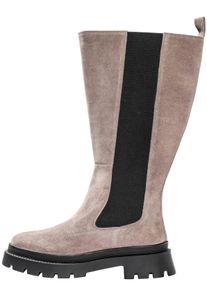 sheego Große Größen Weitschaftstiefel mit Stretch-Einsatz, taupe, Größe 43 - Damen