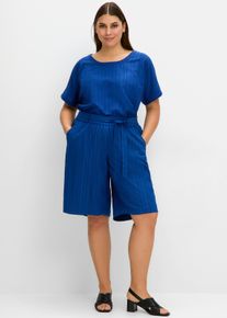 sheego Große Größen Jeansbermudas im Curvy-Schnitt SUSANNE, blaubeere, Größe 42 - Damen