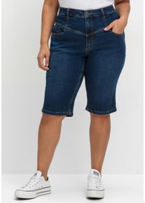 sheego Große Größen Jeansbermudas im Curvy-Schnitt ANNE, dark blue denim, Größe 52 - Damen