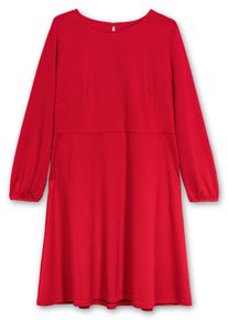 sheego Große Größen Jerseykleid mit elastischen Bündchen, rot, Größe 50 - Damen