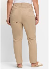 sheego Große Größen Bengalinhose mit Schmetterlings-Stickerei, beige, Größe 25 - Damen