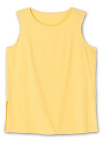 sheego Große Größen Longtop mit Seitenschlitzen, gelb, Größe 44 - Damen