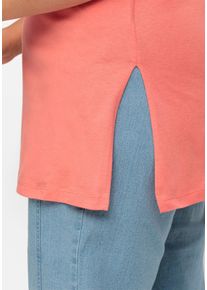 sheego Große Größen Longtop mit Seitenschlitzen, koralle, Größe 44 - Damen