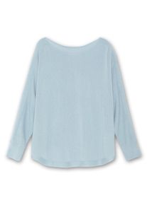 sheego Große Größen Langarm-Pullover in Jersey-Strick, hellblau, Größe 44 - Damen