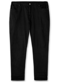 sheego Große Größen 5-Pocket-Hose mit seitlichem Dehnbund, schwarz, Größe 40 - Damen
