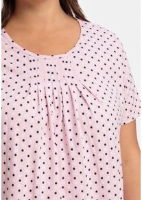 sheego Große Größen Kurzarmshirt, rosé-gemustert, Größe 56 - Damen