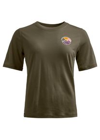 Ortovox 140 Cool Round Landscape T-Shirt Merinoshirt Damen (Gr XS |dark wild herbs)