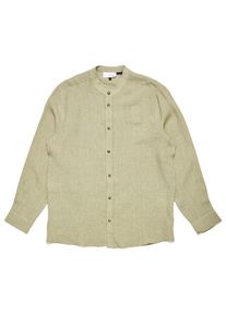 Mazine Stand Collar Linen Shirt Hemd Men (Größe L |beige)