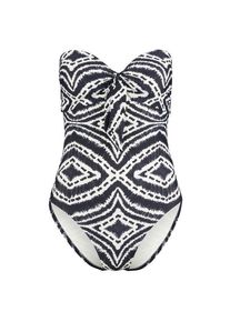Seafolly Zanzibar Twist Tie Front One Piece Badeanzug Damen (Gr 8 |grau)
