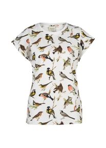 DEDICATED T-Shirt Visby Autumn Birds T-Shirt Damen (Gr S |weiß)