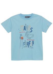T-Shirt Color Kids T-Shirt with Print S/S Kinder (Gr 128 |blau)
