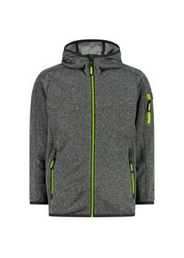 CMP Jacket Fix Hood Knitted + Mesh Fleecejacke Kinder (Größe 140 |grau)
