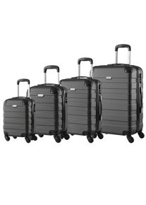 DeubaXXL DE Hartschalenkofferset Essential 4-tlg Schwarz 12110006