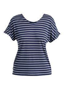 Merinoshirt Icebreaker Drayden Reversible S/S Top Stripe Damen (Gr M |blau)
