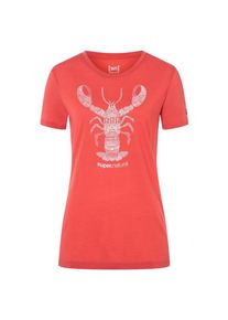 super.natural Tattooed Lobster Tee Merinoshirt Damen (Gr L |chrysanth /weiß)