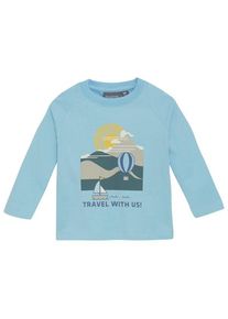 Longsleeve Color Kids Baby T-Shirt with Chestprint L/S Kinder (Gr 92 |blau)