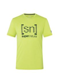 super.natural Grid Logo Tee Merinoshirt Men (Größe 54 - XL |gelb)