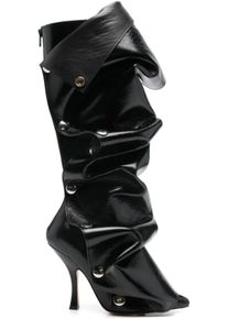 Y/Project Stiefel - Snap Boots Crackeled Black - Gr. 37 (EU) - in Schwarz - f&uuml;r Damen