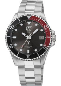 ETT Herren Funkuhr "Professional", silber, Armbanduhren, Armbanduhr, Herrenuhr, Datum, Solar, Edelstahlarmband