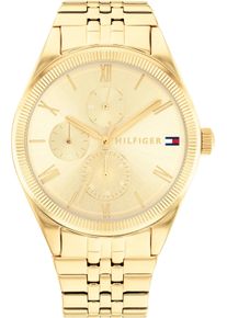Tommy Hilfiger Damen Multifunktionsuhr "CLASSIC", gold, Armbanduhren, Quarzuhr, Armbanduhr, Damenuhr, Datum, Edelstahlarmband