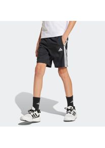 Kinder Shorts "J 3S WV SH", schwarz-weiß, sportlich, Gr. 152, adidas Sportswear, Obermaterial: 100% Polyester, Hosen