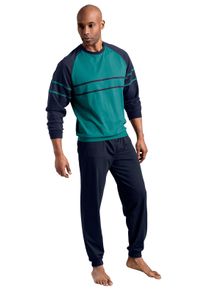 Le Jogger Herren Pyjama "Schlafanzug für Herren im Doppelpack", Gr. 44, bunt, Jersey, Obermaterial: 100% Baumwolle, unifarben, Basic, Homewear-Sets,