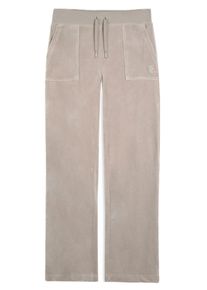 Juicy Couture Damen Sweathose "DEL RAY PANT EU Damen", beige, Gr. M, 95% POLYESTER 5% ELASTAN, Hosen, Trainingshose Damen, Sweathose, Velour,
