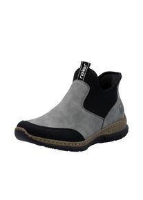 Rieker Damen Slip-On Sneaker "Ready2GO", Gr. 39, grau, Nubuklederimitat, Textil, sportlich, Schuhe, Boots, Schlupfschuh, Casual-Sneaker mit