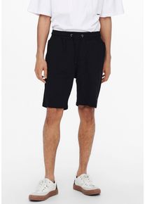 Only & Sons ONLY & SONS Herren Sweatshorts "ONSNEIL SWEAT SHORTS", schwarz, casual, Gr. XL, unifarben, Sweatware, Obermaterial: 100% Baumwolle, Hosen, unifarben