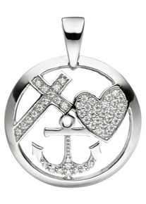 Jobo Damen Ketten-Anhänger "Anhänger Glaube, Liebe, Hoffnung", Silber 925 (Sterlingsilber), silber, Silber 925 (Sterlingsilber), Schmuckanhänger, 925
