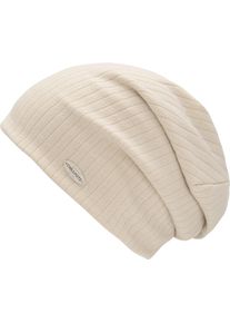 Chillouts Damen Beanie "Kamza Hat", beige, casual, unifarben, Feinstrick, Baumwollmischung, Mützen, mit feiner Rippenstruktur & elastischer Passform