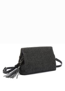 Vivance Damen Umhängetasche "Clutch", schwarz, Bast, unifarben, Strukturmuster, Taschen, Handtasche,Schultertasche,Tragetasche,Crossbody Bag,