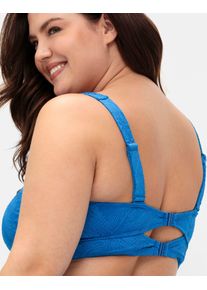 sheego Damen Bustier-Bikini-Top, blau, Gr. 56, Polyamid, Elasthan, Bikini-Oberteile